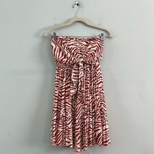 NWT Anthropologie‎ By Together Zebra Print Strapless Mini Dress